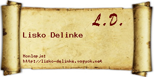 Lisko Delinke névjegykártya